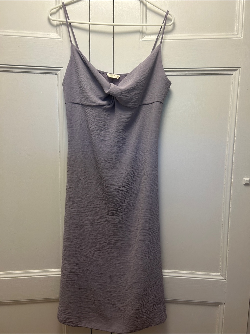 See You Monday Lavender Slip Midi Dress